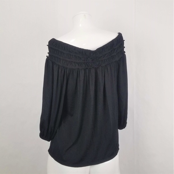 Max Studio Size XS Therese Black Off The Shoulder Top - Picture 3 of 6